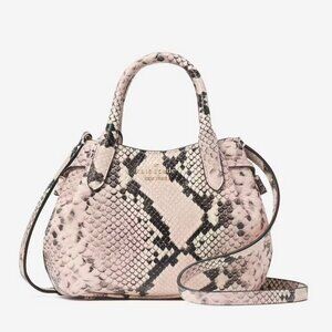 Kate Spade Dumpling Snake Embossed Mini Satchel Crossbody - New - Retail $379